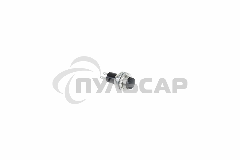 Выключатель-кнопка металл 220V 2А (2с) (ON)-OFF Ø10.2 черная Mini Rexant