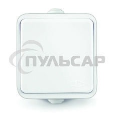 Розетка 1-м ОП Клио 16А с защ. крышкой с заземл. IP44 белый  UNIVersal К2229