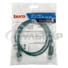 Патч-корд Buro cat5E 1м зеленый RJ-45 (m)-RJ-45 (m)