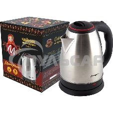 Чайник электрический Матрена MA-001 1,8 л, сталь,цвет крышки красный (005457)