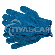 Перчатки из синтетической нити, ПВХ точка, 13 класс, 