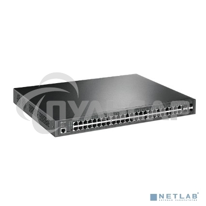 Коммутатор 48-port Gigabit PoE+ L2+ switch, 48 802.3af/at PoE+ ports, 4 Gb SFP slots, 1 RJ-45 + 1Micro-USB console ports, 348W PoE budget
