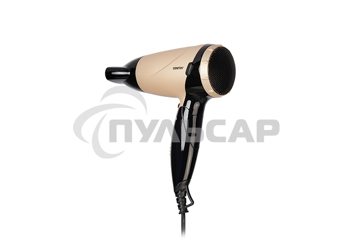 Фен Centek CT-2209 BLG черный/золотой перламутр 1600Вт, складная ручка, концентратор