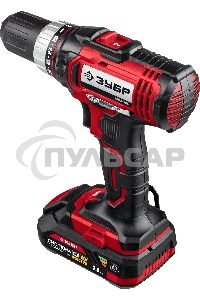 Дрель-шуруповерт ЗУБР ДШЛ-185-22, Аккумуляторная, 18В, 2 АКБ, Кейс