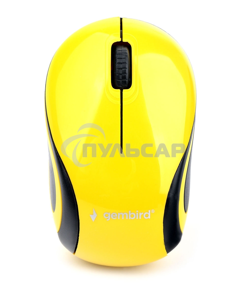 Мышь беспроводная Gembird MUSW-615 желтый, 1200 dpi, радиоканал, USB, кнопки - 3