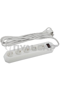 Сетевой фильтр ЭРА USF-5es-1.5m-W, 1.5м, белый б0019031