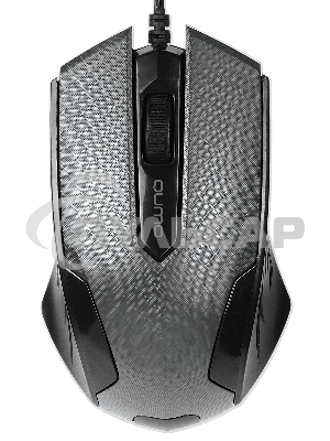 Мышь проводная Qumo Office M14 серый, 1000 dpi, USB, кнопки - 3
