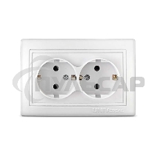 Розетка 2-м СП Севиль 16А с заземл. бел. UNIVersal С0128