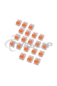 Клемма соединительная рычажковая компактная Rexant 2-проводная, прозрачная, 0.14-4 мм² (20 шт./уп.)