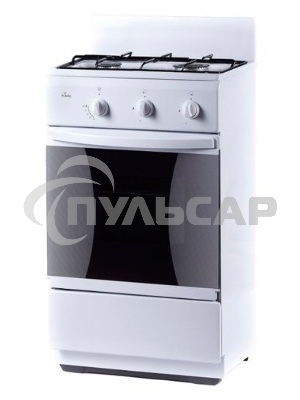 Плита комбинированная Flama CK 2202 W белый, конфорок 2 шт, духовка 30 л, 50 см x 85 см x 38 см