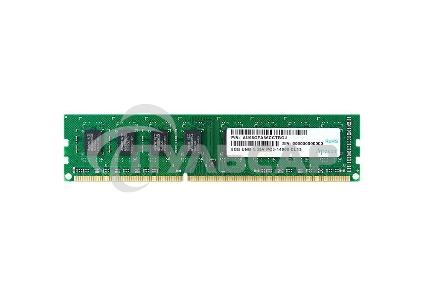 Оперативная память Apacer, DDR3L, 4Gb (1x4Gb), 1600MHz, CL11, DIMM