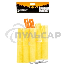 Набор мини-валиков ПОРОЛОН, 100 мм, D - 35 мм, D ручки - 6 мм, 10 шт., 2 бюгеля Sparta