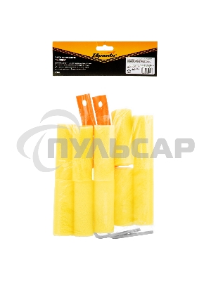 Набор мини-валиков ПОРОЛОН, 100 мм, D - 35 мм, D ручки - 6 мм, 10 шт., 2 бюгеля Sparta
