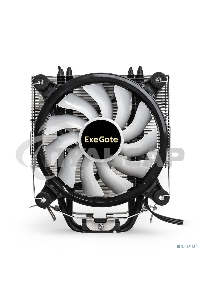 Кулер для процессора ExeGate Dark Magic EXX400V2-PWM.RGb серебристый, 120 мм, алюминий/медь, 2100 об/мин, 24 дБ, 4 pin, 140 Вт, 155 мм