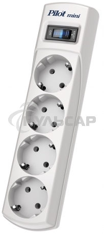 Сетевой фильтр Pilot mini 7м (4 розетки) белый (коробка)