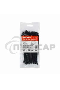 Хомут-стяжка кабельная нейлоновая Rexant 150 x2,5 мм, черная, упаковка 100 шт.