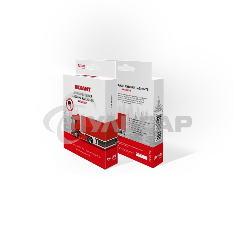 Антеннa автомобильная внутрисалонная Rexant (радио / ТВ), активная (модель RX-504)