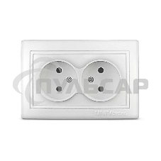 Розетка 2-м СП Севиль 16А IP20 бел. Universal С0102