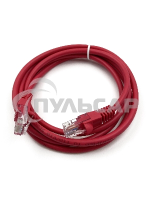 Патч-корд Buro cat5E 1.5м красный RJ-45 (m)-RJ-45 (m)