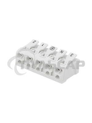 Клемма пружинная соединительная КСП 5-полюсная с монтажными ножками (50 шт./уп.) Rexant