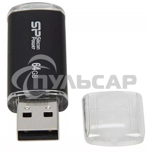 Флешка USB Silicon Power R/W USB 64 Gb Ultima II SP064 Gb,UF2M01V1K USB 2.0, черный