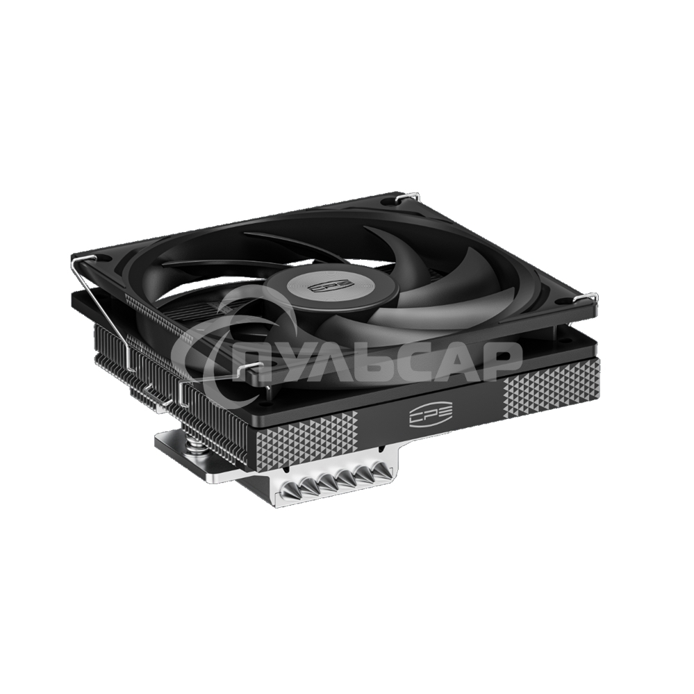 Кулер для процессора PCCooler RC600-67 (125W, 4-pin PWM, 67.5mm, Al, 4x6mm, 1x120мм, 62.5CFM, 32.5dBA, 2300RPM, S: 1851/1700/1200/115X, AM5/AM4, черный)