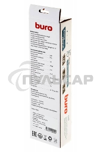 Сетевой фильтр Buro 600SH-16-3-W 3м (6 розеток) белый (коробка)