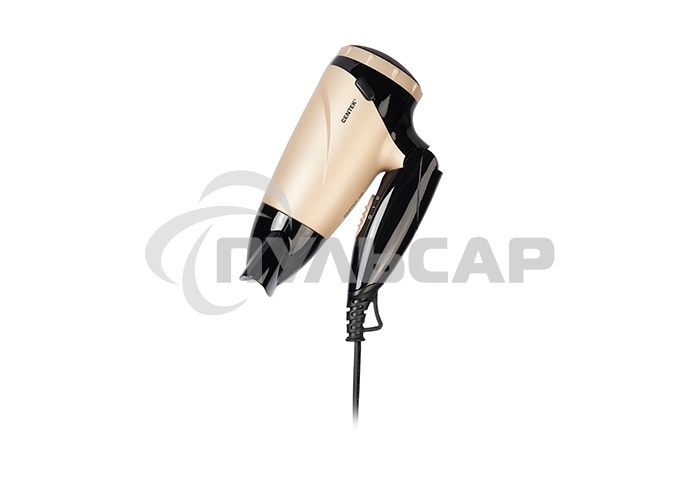 Фен Centek CT-2209 BLG черный/золотой перламутр 1600Вт, складная ручка, концентратор