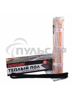 Теплый пол (нагревательный мат) Rexant Extra, площадь12,0 м2 (0,5 х 24,0 метров), 1920Вт, (двух жильный)