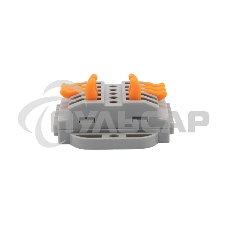 Клемма соединительная многоразовая проходная 5 полюсов, серая (0,08-4 мм²), с монтажной площадкой (20 шт./уп.) Rexant