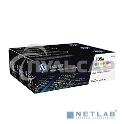 Картридж лазерный набор HP CF370AM № 305A голубой/пурпурный/желтый CLJ M451 (CE411A+CE412A+CE413A)