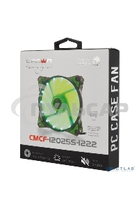 Вентилятор для корпуса Crown CMCF-12025S-1222 черный/зеленый, 120 мм, 1650 об/мин, 28 дБ, 3 pin