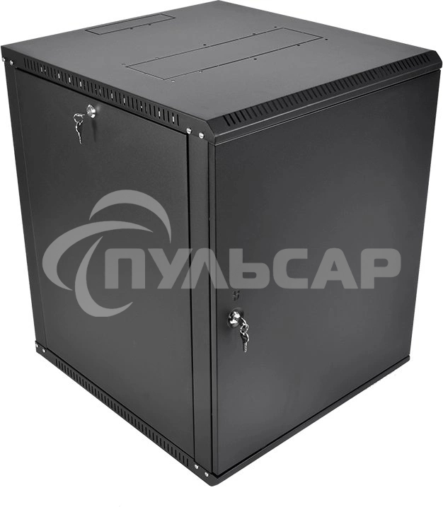 Шкаф телекоммуникационный настенный разборный ЦМО ЭКОНОМ 18U (600 520) дверь металл, черный
