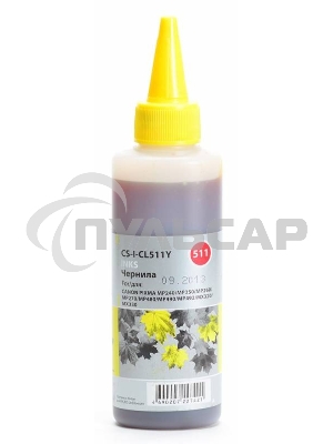 Чернила Cactus CS-I-CL511Y желтый (100мл) Canon PIXMA MP240/MP250/MP260/MP270/MP480