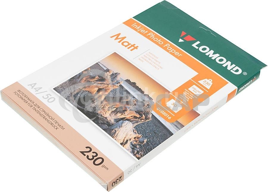 Фотобумага Lomond 0102016 A4/230г/м2/50л./белый матовое для струйной печати