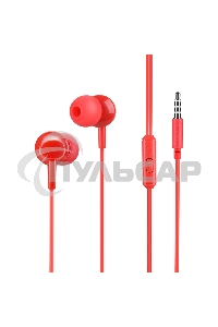 Проводные наушники-вставки с микрофоном Hoco M14 Red