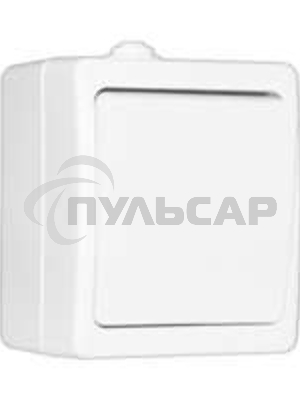 Выключатель проходной 1-кл. ОП Аллегро 10А IP54 белый (еврослот) Universal 5563484
