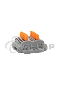 Клемма соединительная многоразовая проходная 5 полюсов, серая (0,08-4 мм²), с монтажной площадкой (20 шт./уп.) Rexant