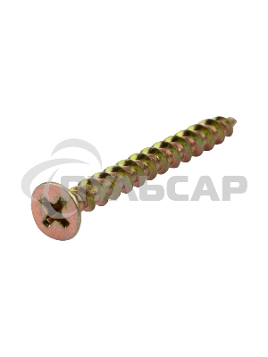 Саморез оконный KRANZ острый, 4.1х40, желтый цинк, короб (500 шт./уп.)