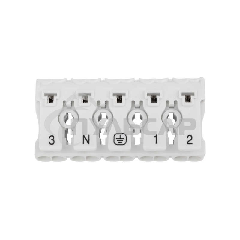 Клемма пружинная соединительная КСП 5-полюсная с монтажными ножками (50 шт./уп.) Rexant