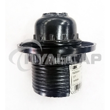 Патрон электрич. E27 Пкб27-04-К11 с кольцом карболит. черный (с этикет.) ИЭК EPK11-04-01-K01