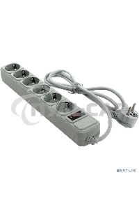 Сетевой фильтр ExeGate EX266865RUS SP-6-1.5G (6 розеток, 1.5м, евровилка, светло-серый)