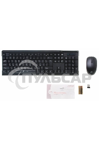 Беспроводной комплект клавиатура + мышь Oklick 230M черный 2.4ГГц Nano Receiver USB