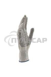 Перчатки из синтетической нити, ПВХ точка, 13 класс, белые, XL Россия