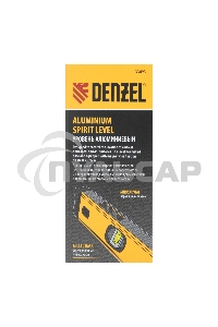 Уровень алюминиевый, магнит., фрезерованный, 3 глазка (1 зеркал.), 0,5 мм/м, 1000 мм  Denzel