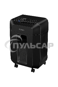 Шредер Fellowes AutoMax 80M FS-46215, минирезка, DIN P-4, 4х12 мм, автоподача 80 лст., 17 лтр., автореверс, уничт.: скобы, скрепки, пл. карты