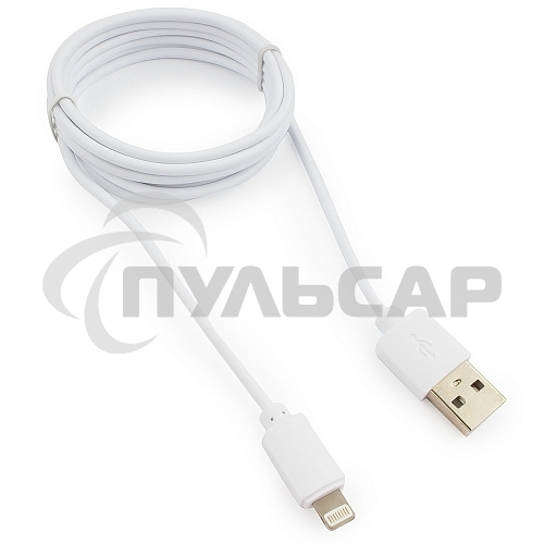 Кабель USB Гарнизон GCC-USB2-AP2-6-W AM/Lightning, для iPhone5/6/7, IPod, IPad, 1.8м, белый, пакет