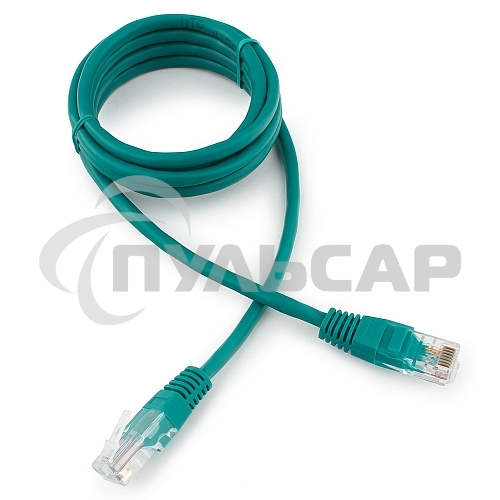 Патч-корд UTP Cablexpert кат.5e, 1.5м, литой, многожильный (зеленый)