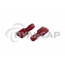 Клемма плоская полностью изолированная Rexant, гнездо 6.6 мм, в нейлоне, 0.5-1.5 мм² (РПи-м(н) 1.5-(6.3)), красный