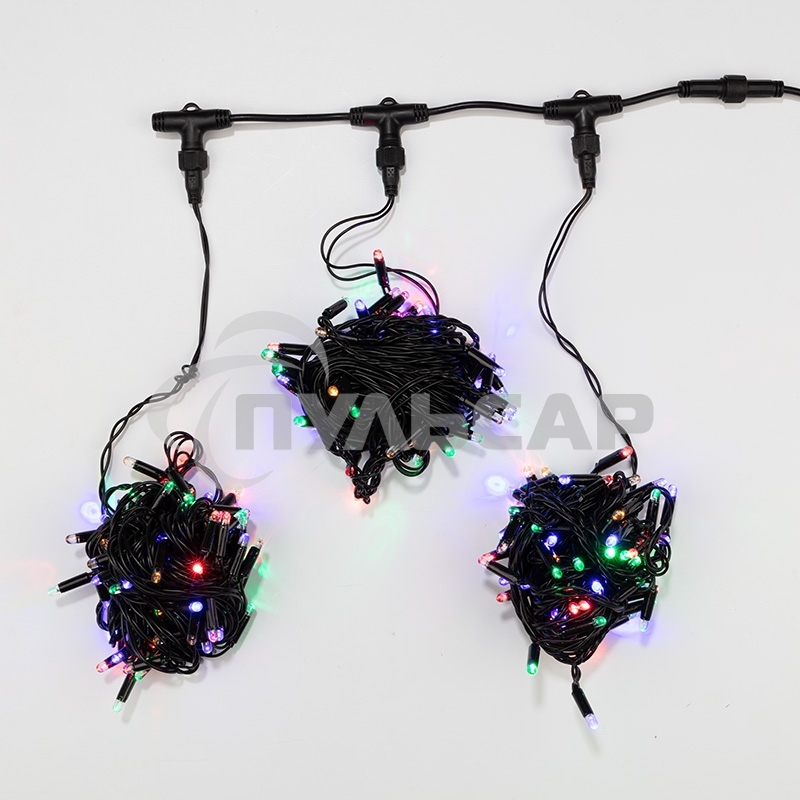 Гирлянда Neon-night LED ClipLight 24V, 3 нити по 10 метров, цвет диодов мульти